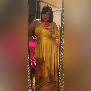 One shoulder high low dress